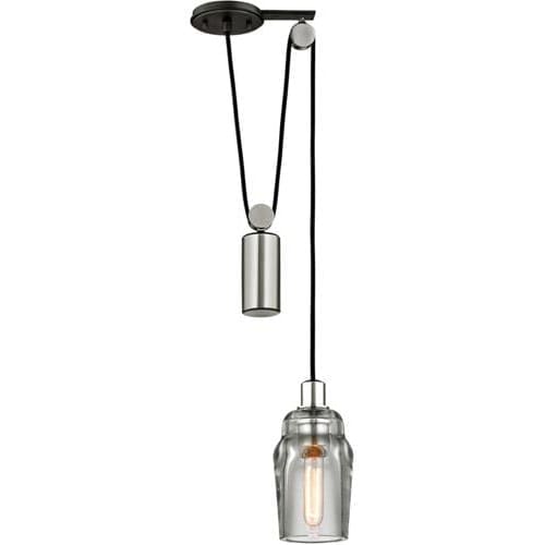 Local Lighting Troy Lighting F5992-Citizen 1Lt Pendant Mini Pulley, GRAPHITE AND POLISHED NICKEL Pendant