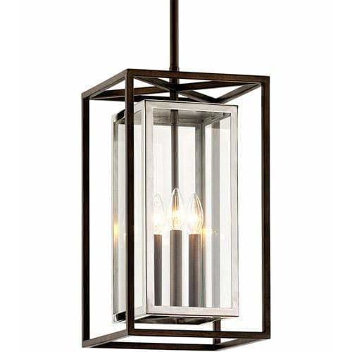 Local Lighting Troy Lighting F6517-Morgan 3Lt Hanger, BRONZE WITH POLISHED STAINLESS Pendant