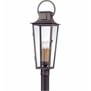 Local Lighting Troy Lighting P2965-Parisian Square 4Lt Post Lantern Large, AGED PEWTER Lantern