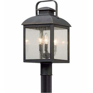 Local Lighting Troy Lighting P5085-Chamberlain 3Lt Post Lantern Medium, VINTAGE BRONZE Lantern